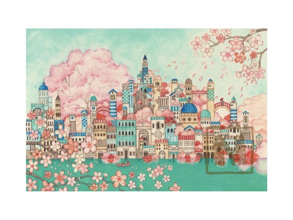 ポストカード４枚セット11「古の桜の青の都」